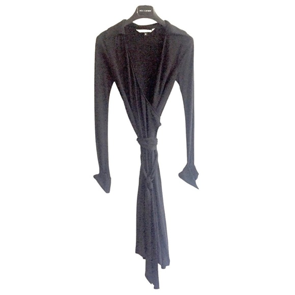 Dvf Diane Von Furstenberg Vintage Iconic Jeanne Original Wrap Dress Black 0 - Picture 2 of 8